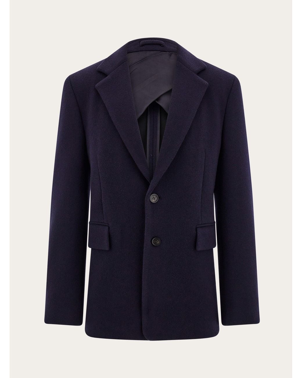 Ferragamo Blue Single Breasted Jersey Blazer for men