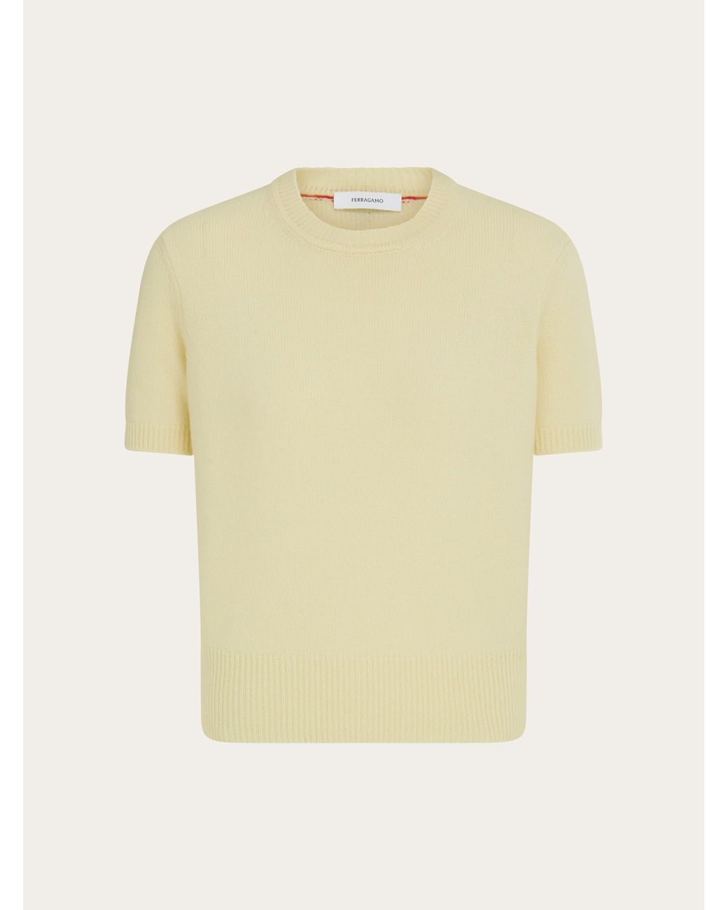 Ferragamo Natural Cashmere Knitted Top