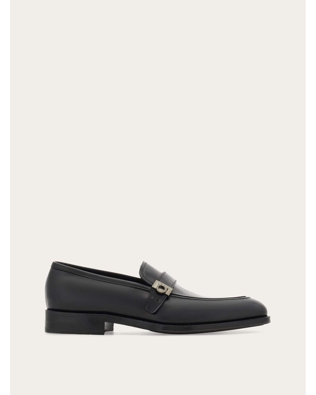 Ferragamo White Loafer With Hug Buckle for men
