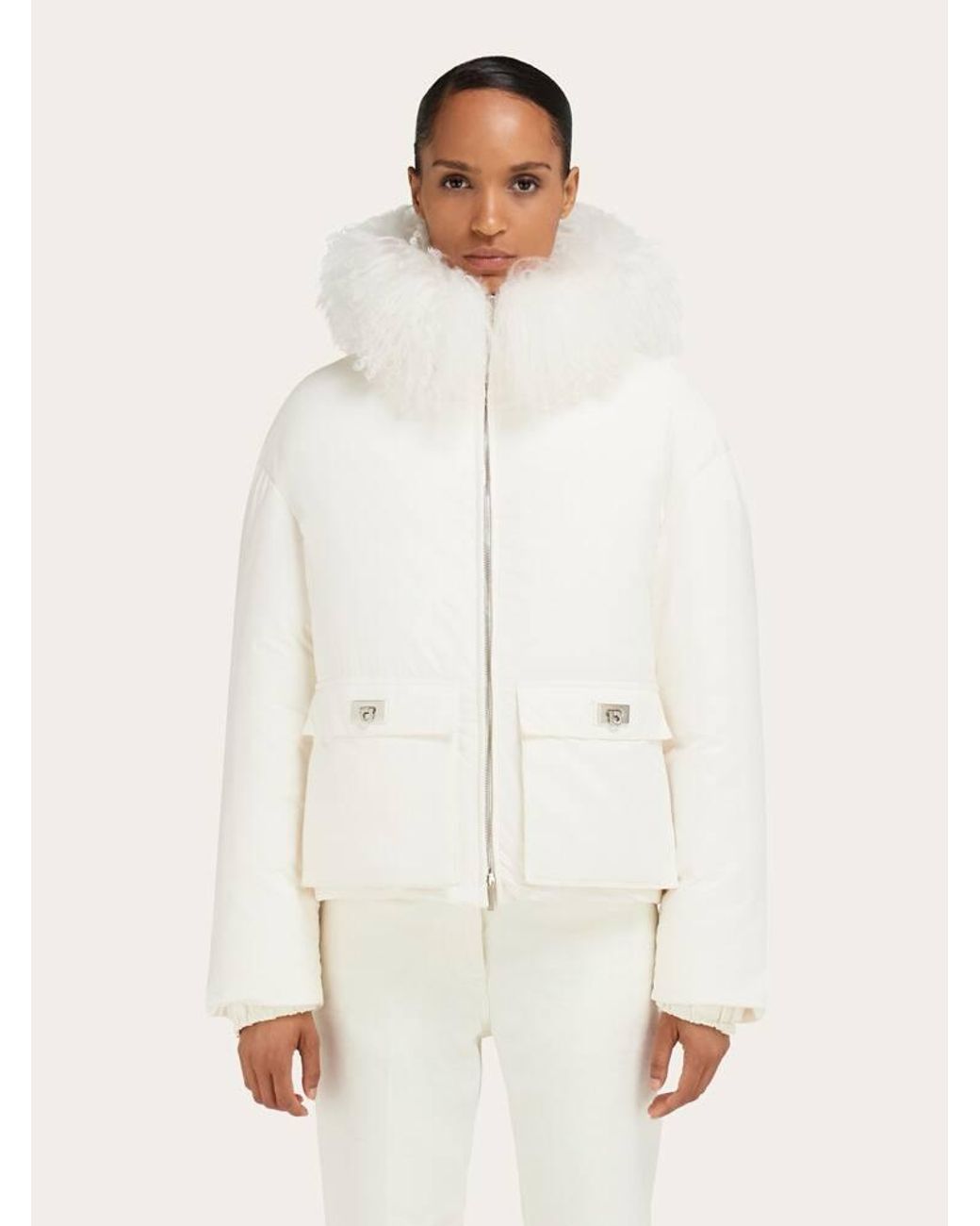 Ferragamo Natural Padded Bomber