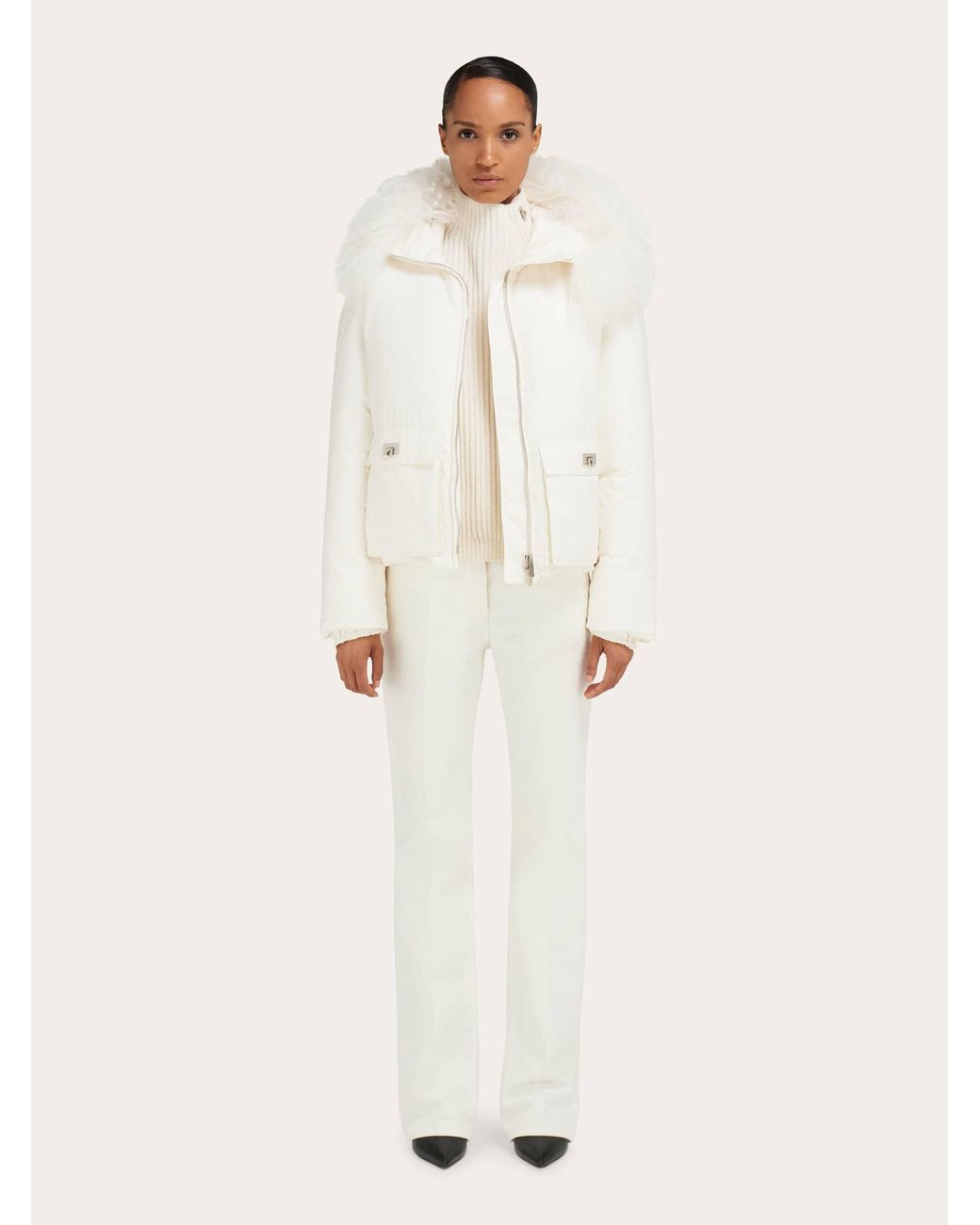 Ferragamo Natural Padded Bomber