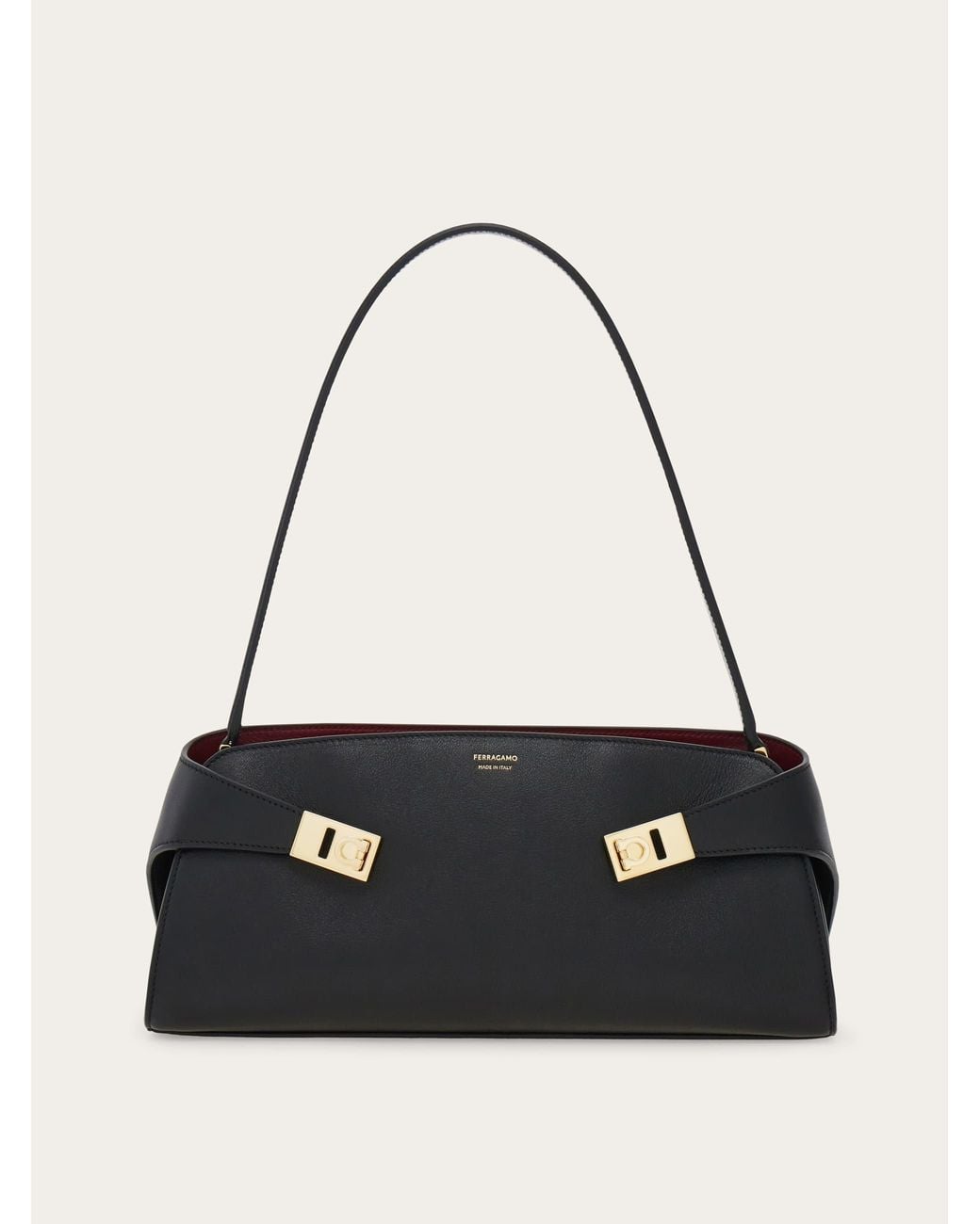 Ferragamo Black Hug East-West Shoulder Bag