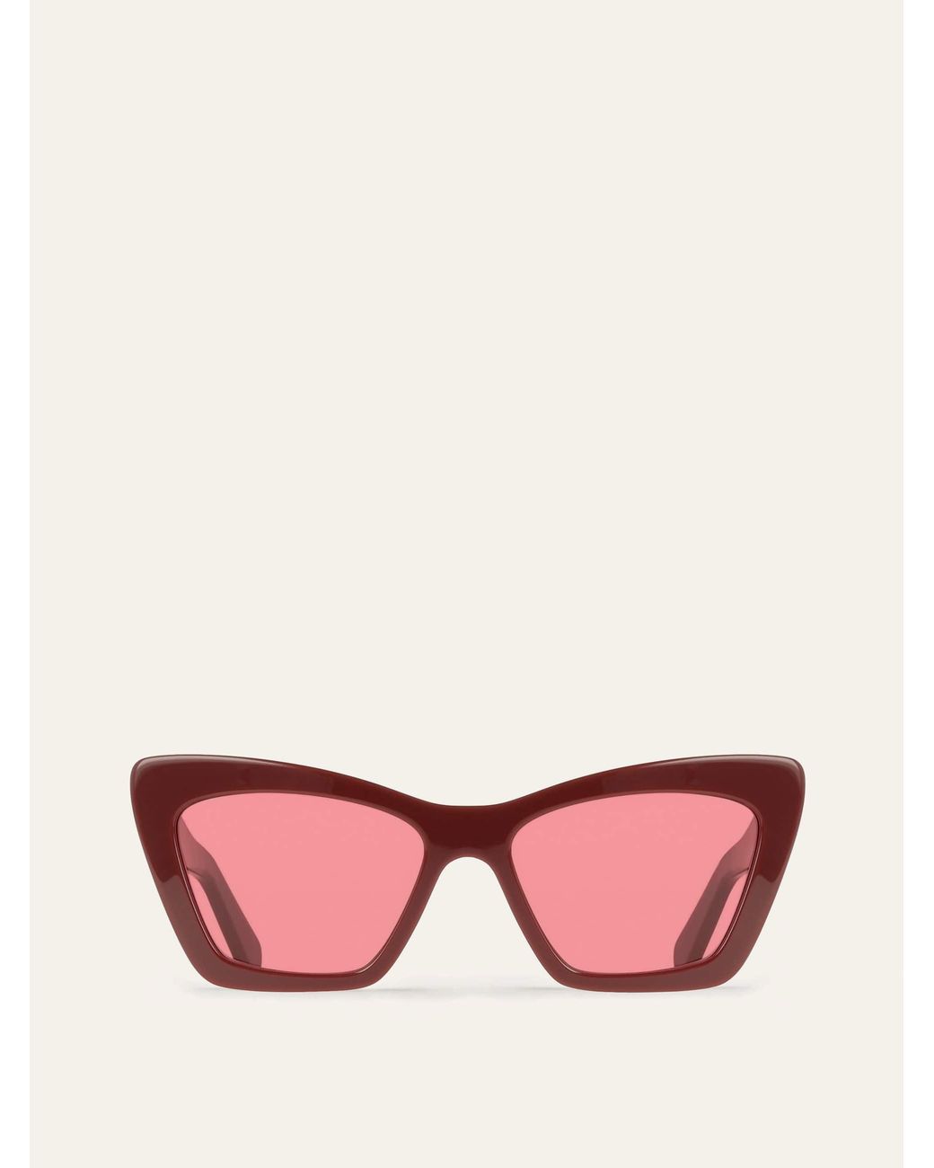 Ferragamo Pink Butterfly Frame Sunglasses