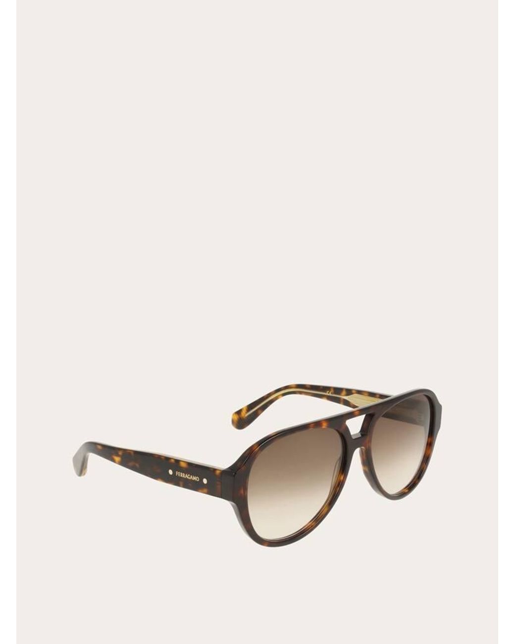 Ferragamo Black Aviator Frame Sunglasses