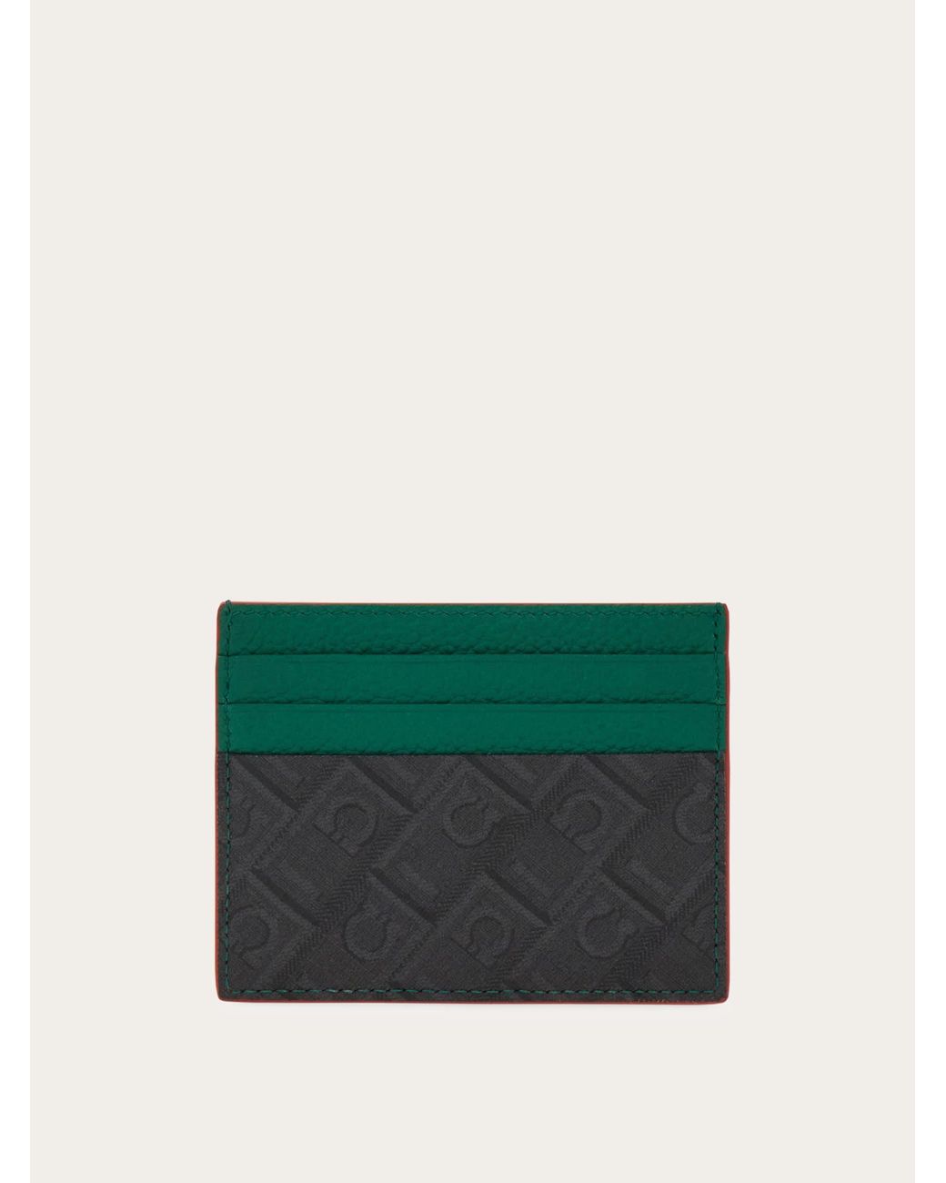 Ferragamo Multicolor Monogram Credit Card Holder for men