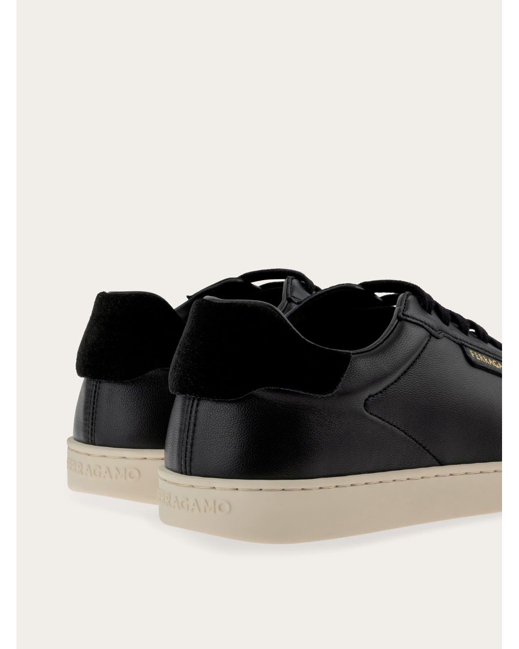 Ferragamo Black Low-Top Sneaker