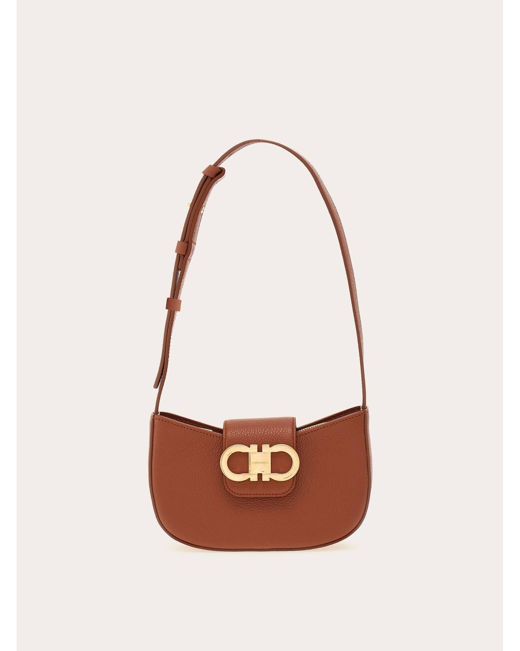 Ferragamo White Double Gancini Mini Shoulder Bag