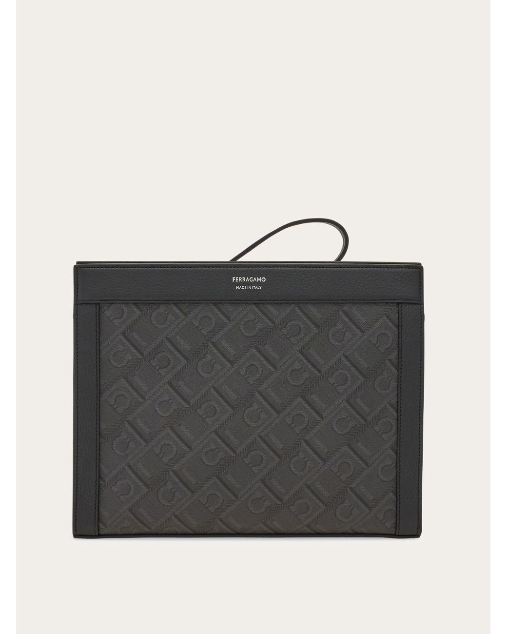 Ferragamo Herren -Monogram Pouch in Black für Herren