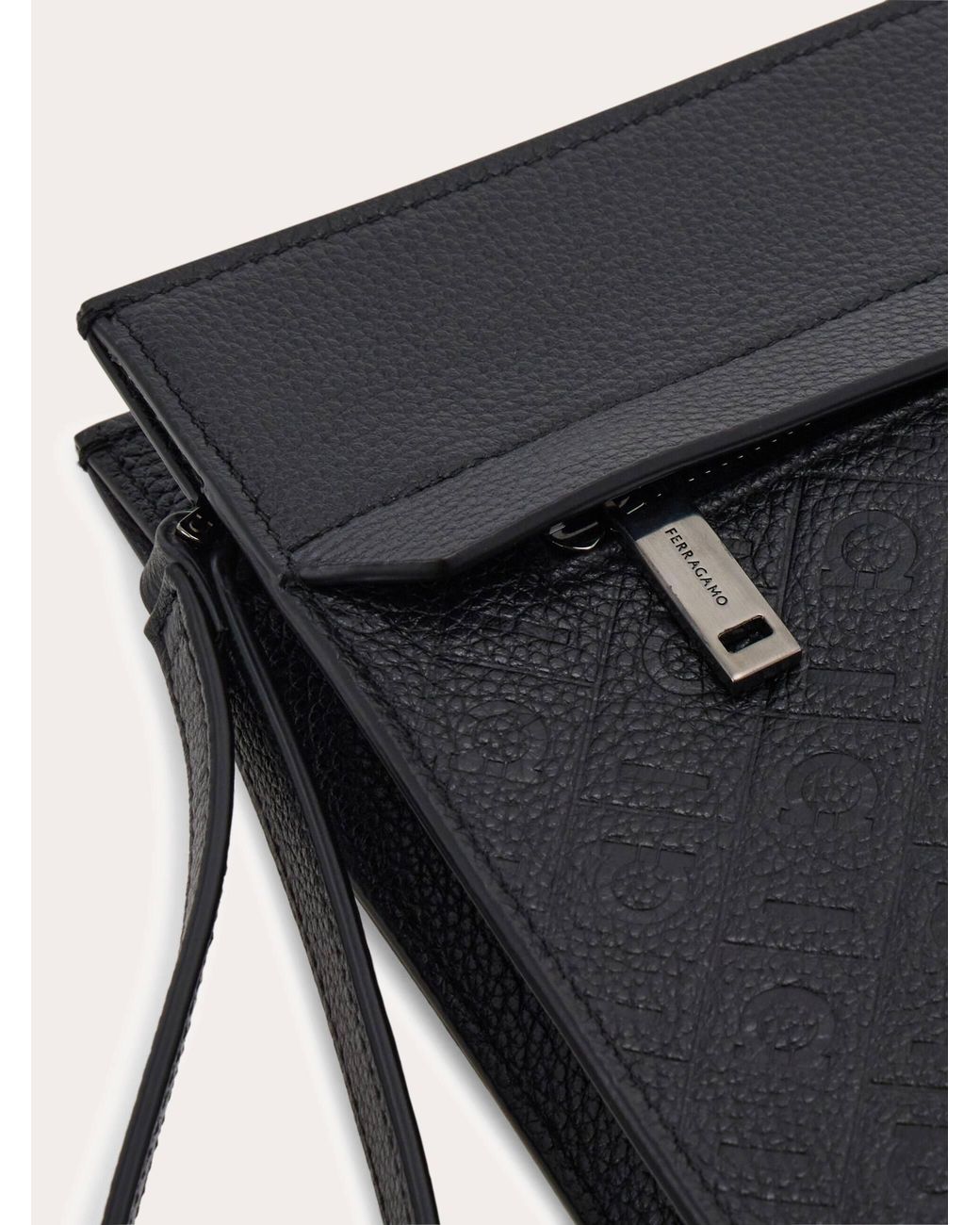 Ferragamo Black Monogram Pouch for men