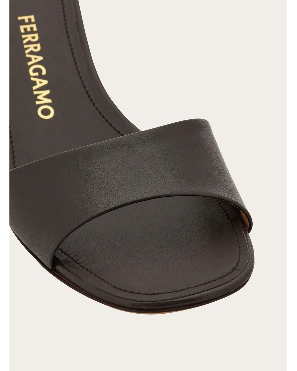 Ferragamo Natural Low Heeled Slide