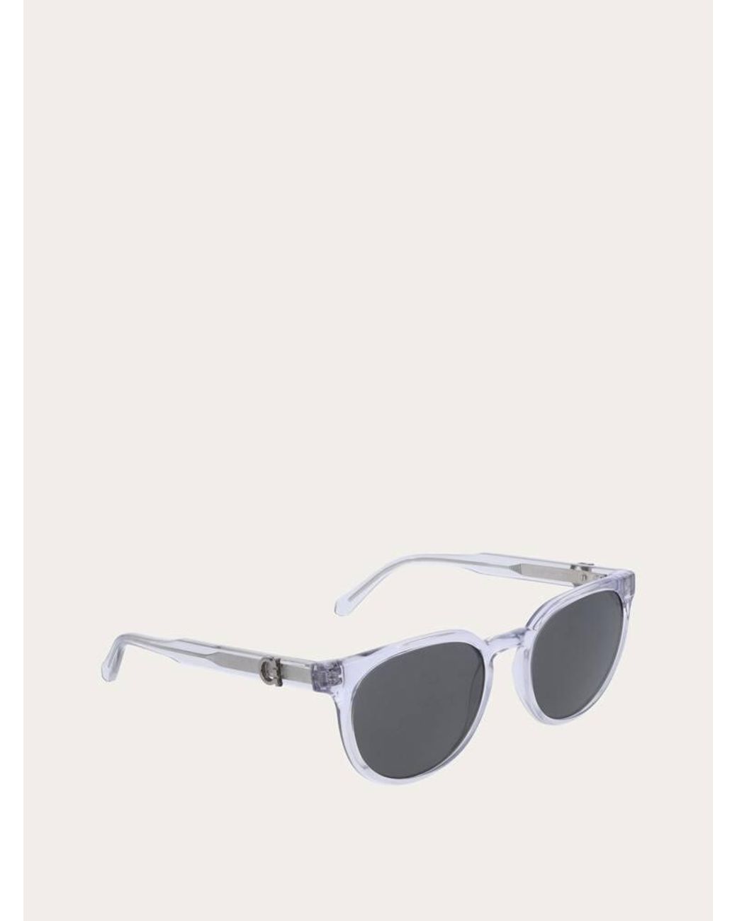 Ferragamo Blue Round Frame Sunglasses for men