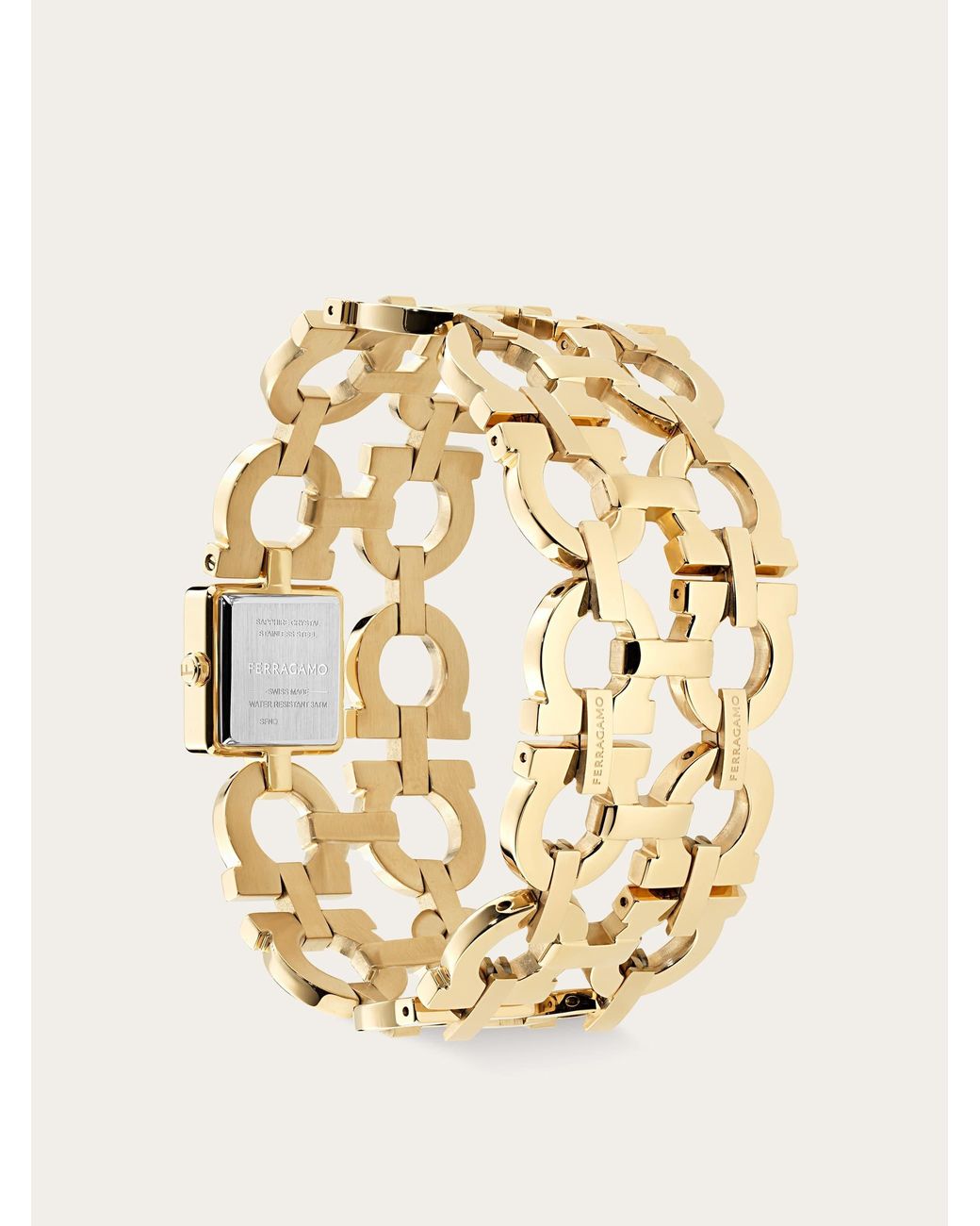 Ferragamo Metallic Double Gancini Watch