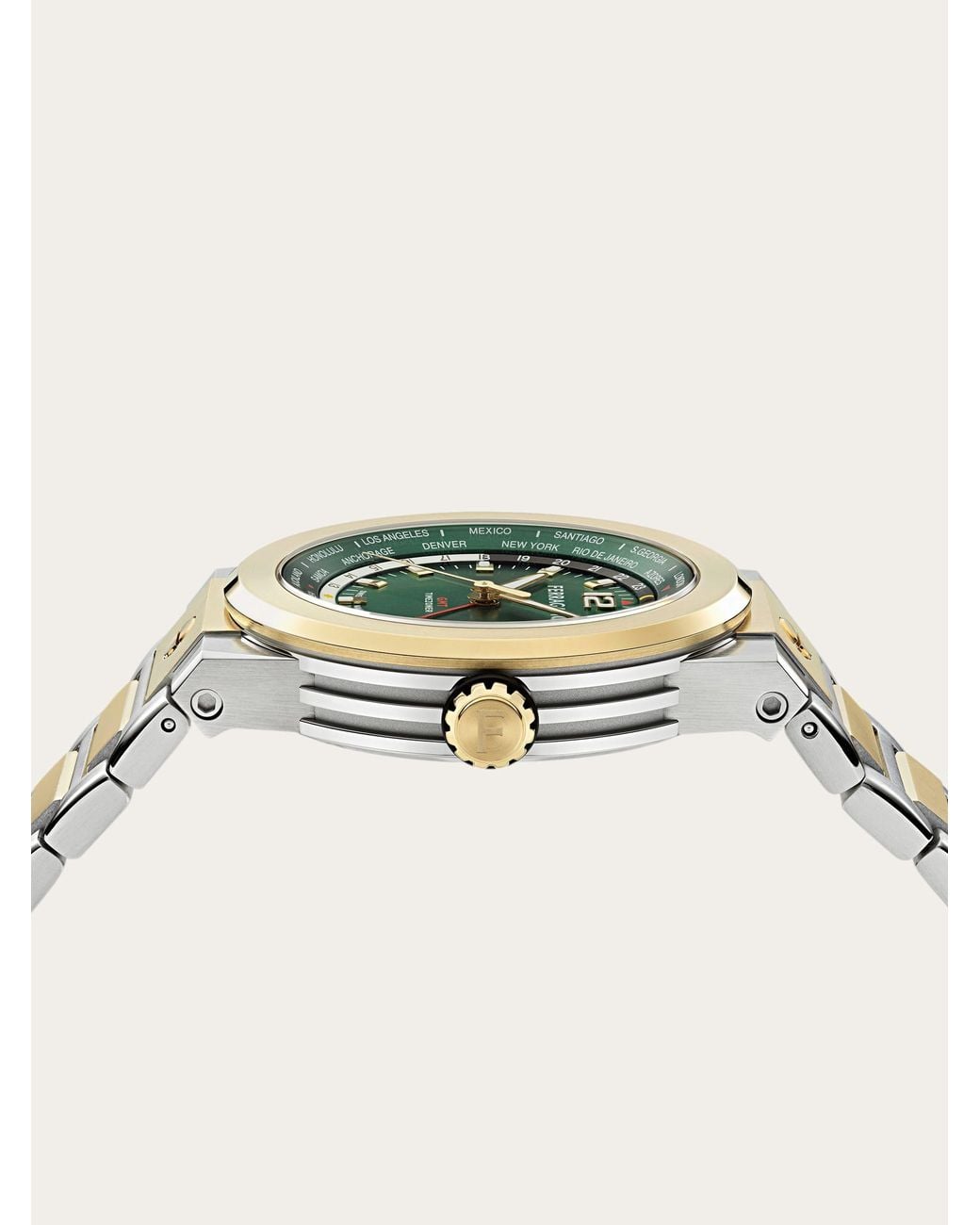 Ferragamo Metallic F-80 Gmt Watch for men