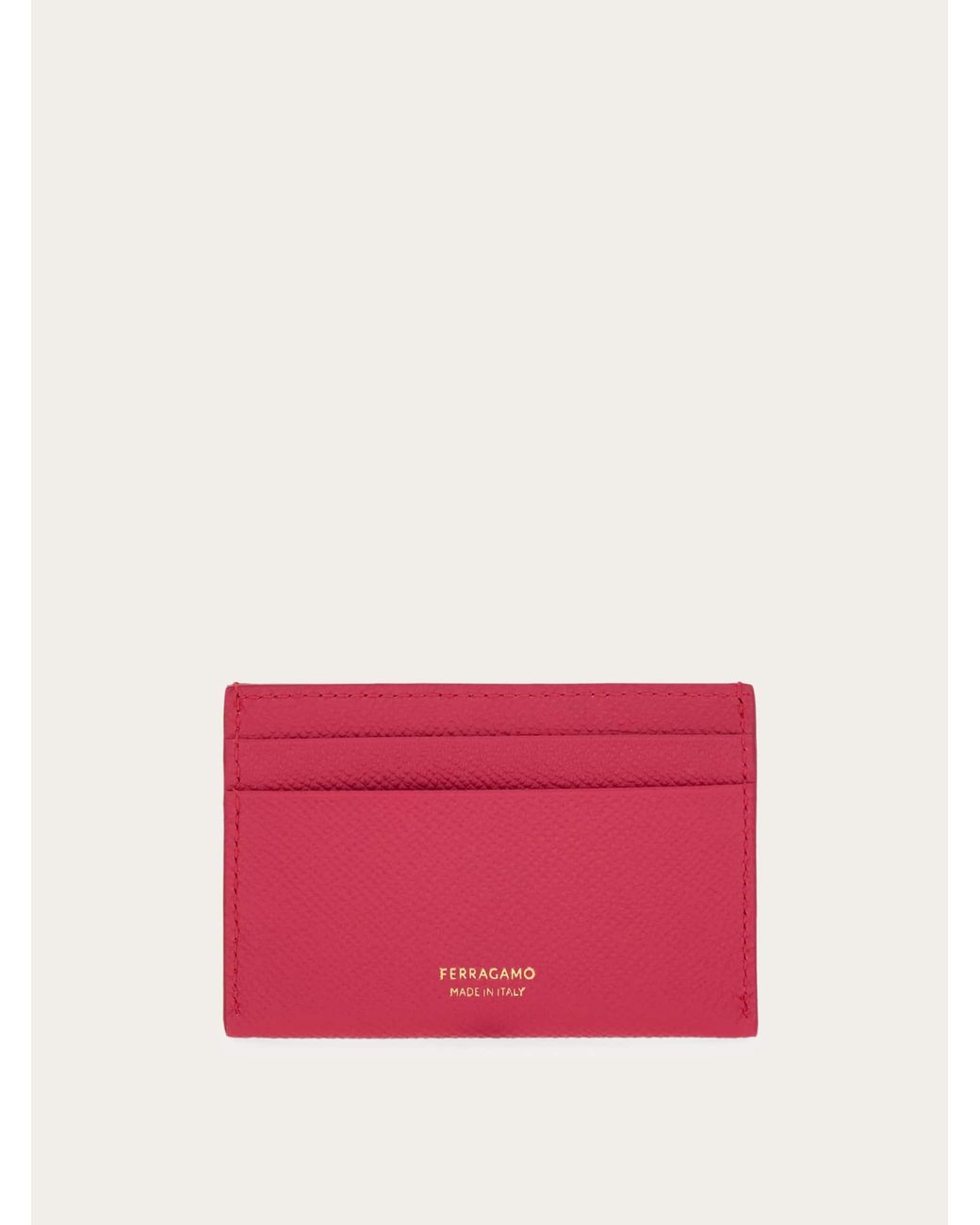 Ferragamo Pink Gancini Credit Card Holder