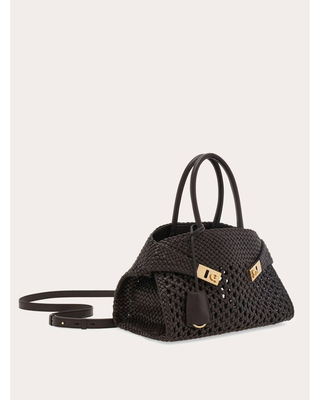 Ferragamo Black Hug Handbag (M)