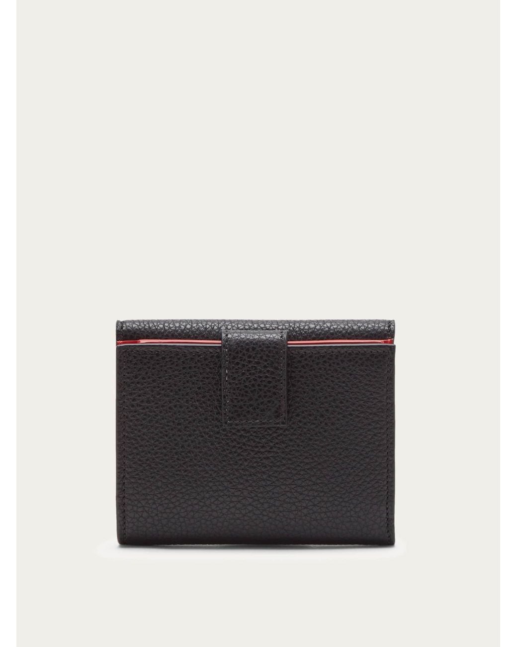 Ferragamo Black Gancini Compact Wallet
