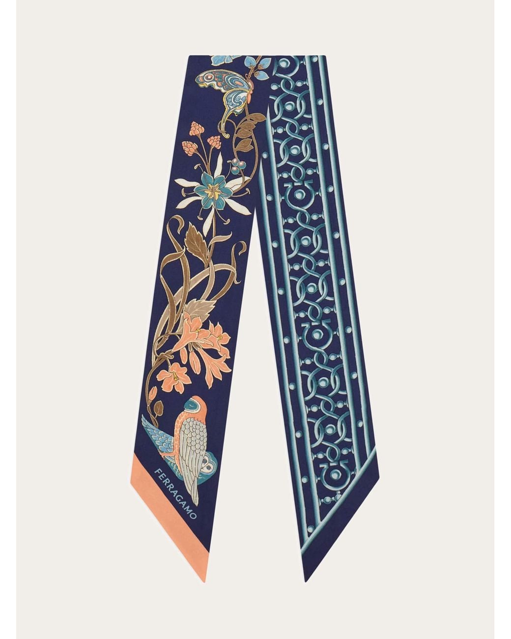 Ferragamo Blue Liberty Print Mini Bandeau