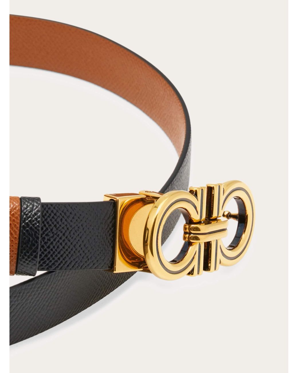 Ferragamo White Reversible And Adjustable Gancini Belt