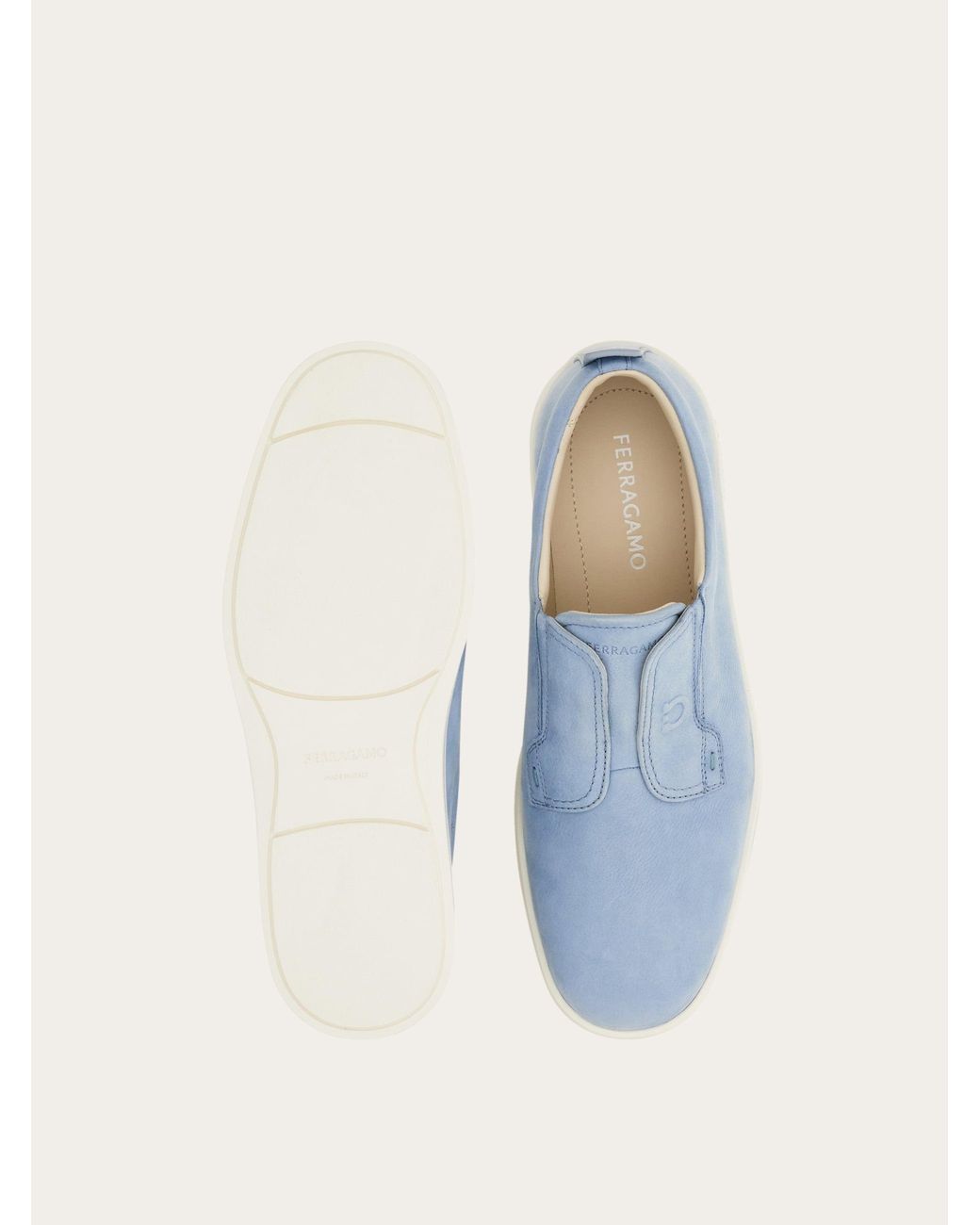 Ferragamo Blue Derby Slip-On for men