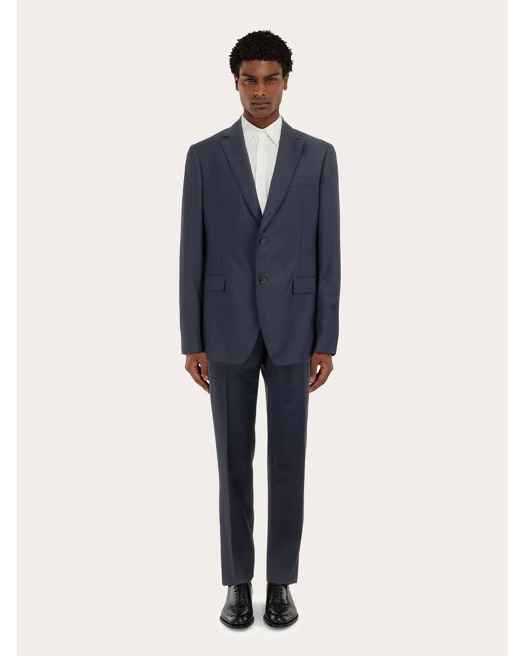 Ferragamo Blue Plain Suit for men