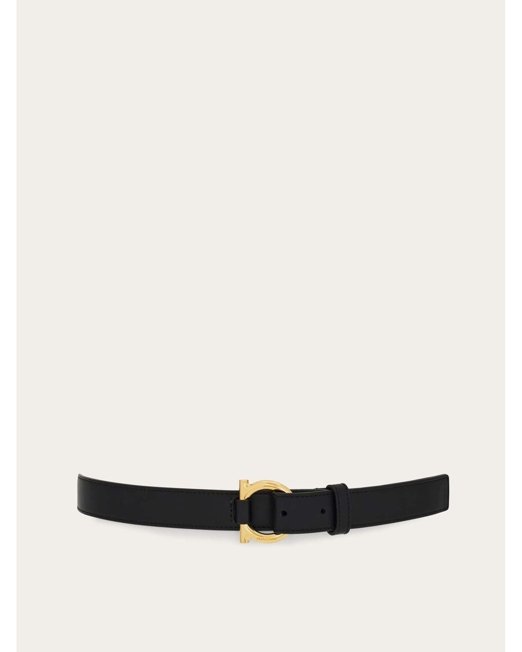 Ferragamo White Gancini Belt