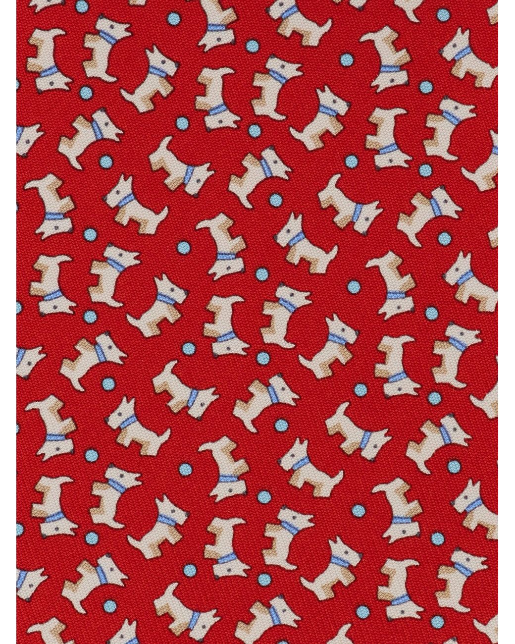 Ferragamo Pink Tournament Print Silk Tie for men