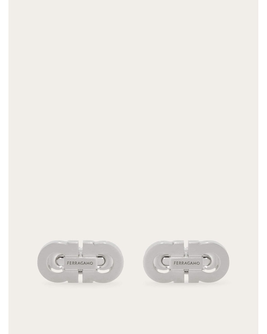 Ferragamo Natural Double Gancini Cufflinks for men