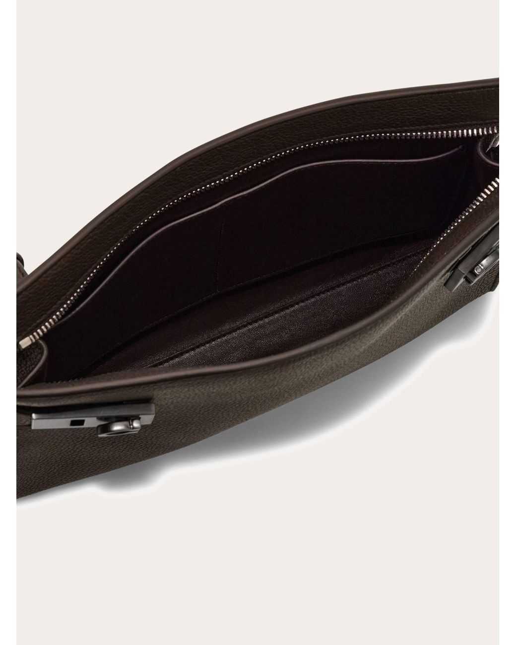 Ferragamo Black Pouch With Hug Buckle for men