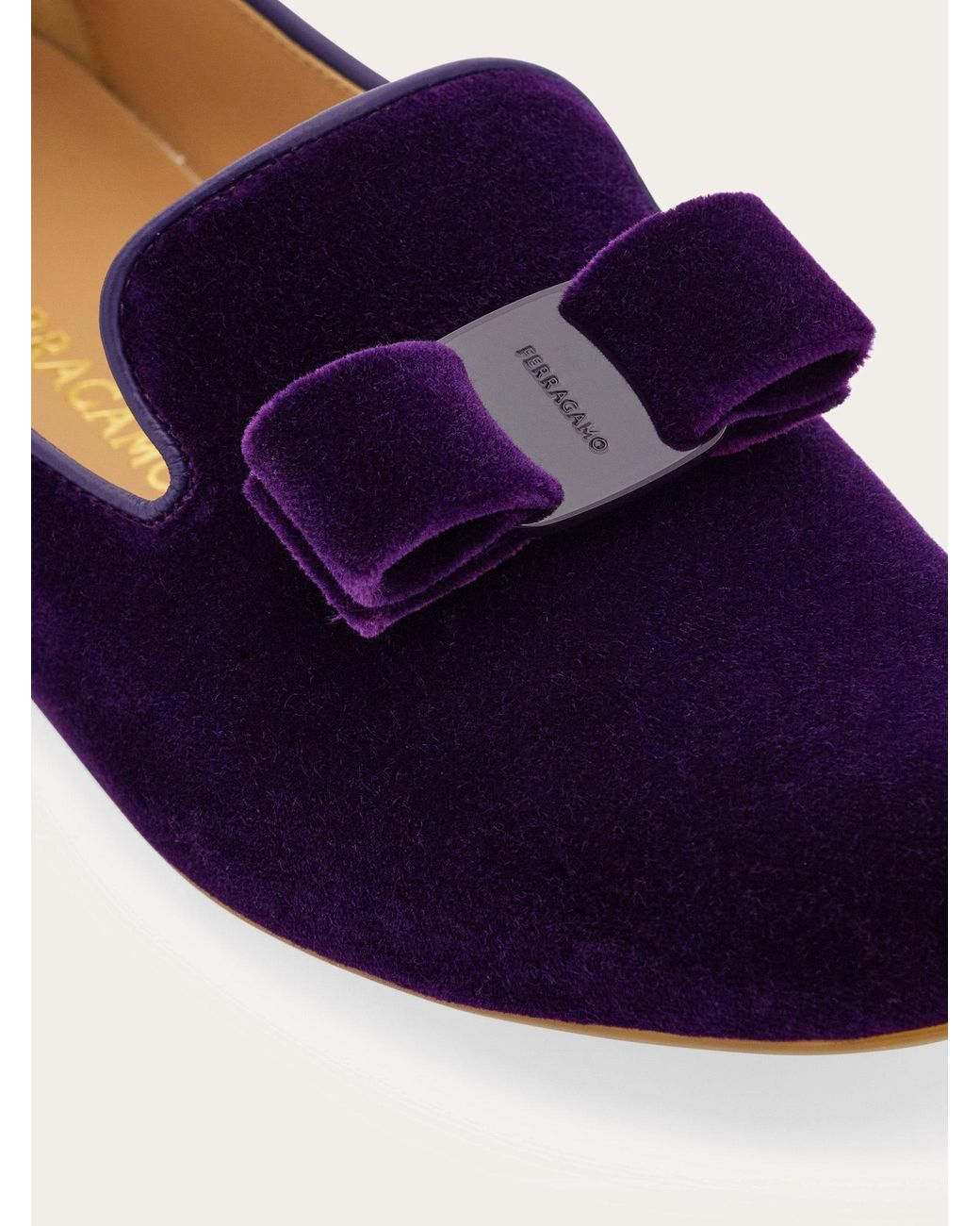 Ferragamo Purple Vara Bow Loafer