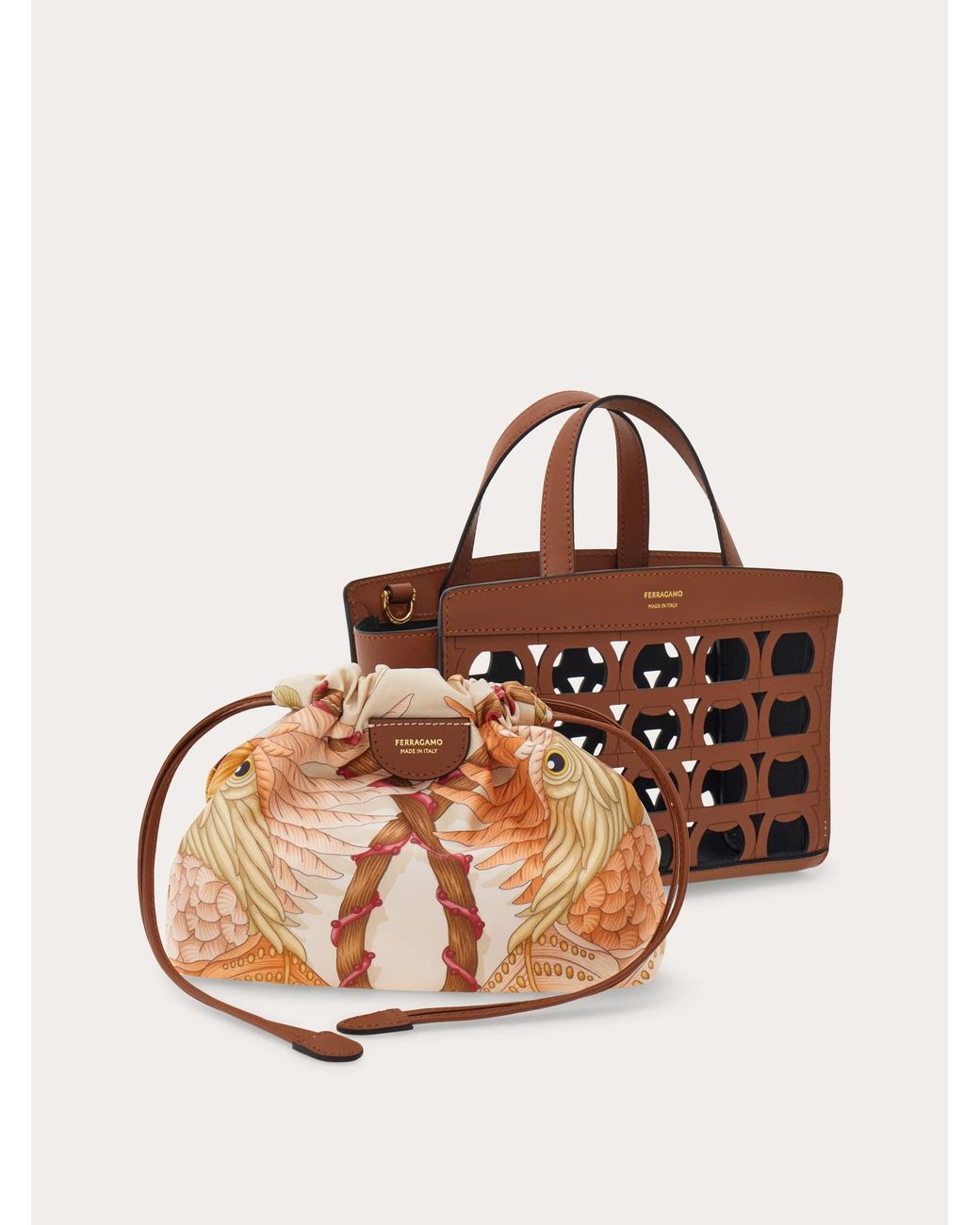 Ferragamo Natural Mini Tote Bag