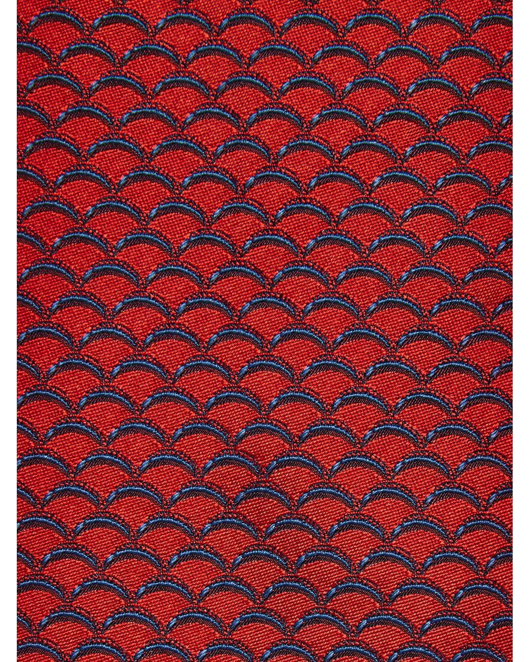 Ferragamo Red Archi Print Silk Tie for men