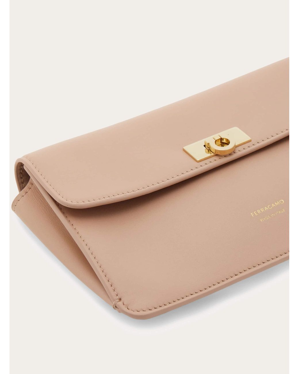 Ferragamo Natural Flat Gancini Minibag