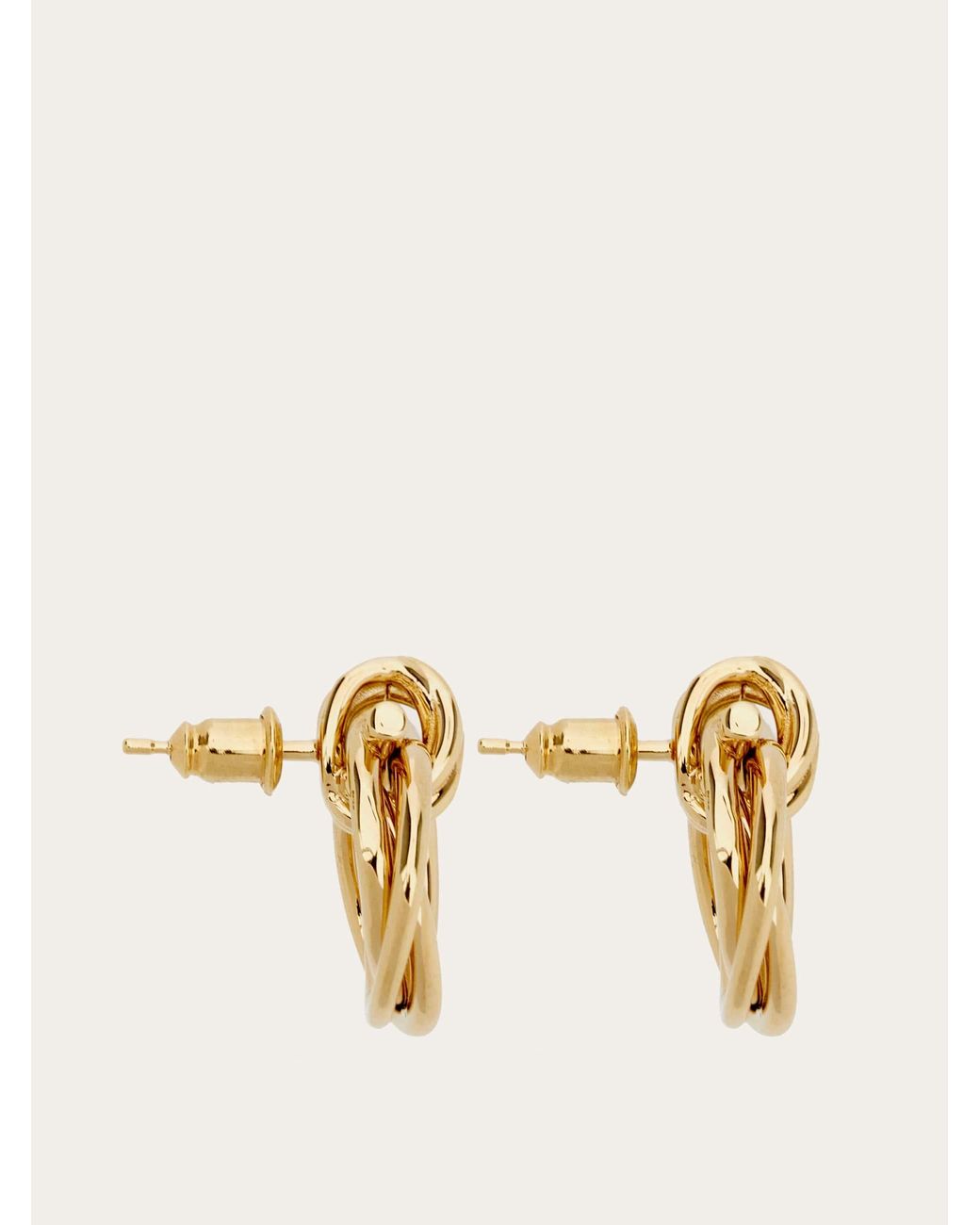 Ferragamo Metallic Gancini Earrings