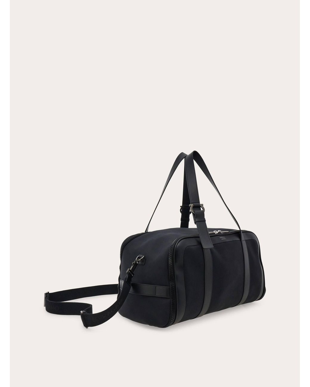 Ferragamo Black Foldable Weekend Bag for men