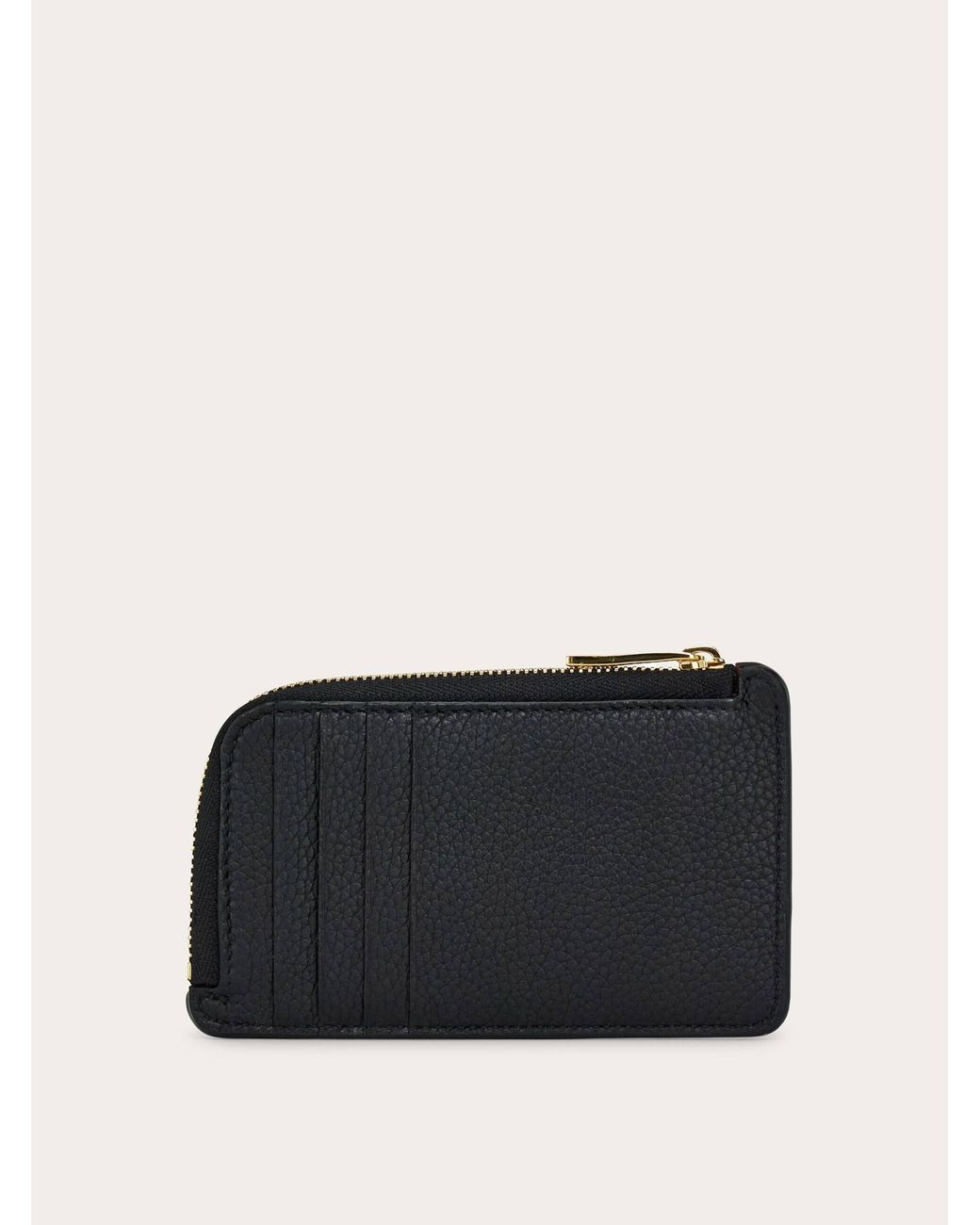 Ferragamo Black Credit Card Holder With Coin Purse