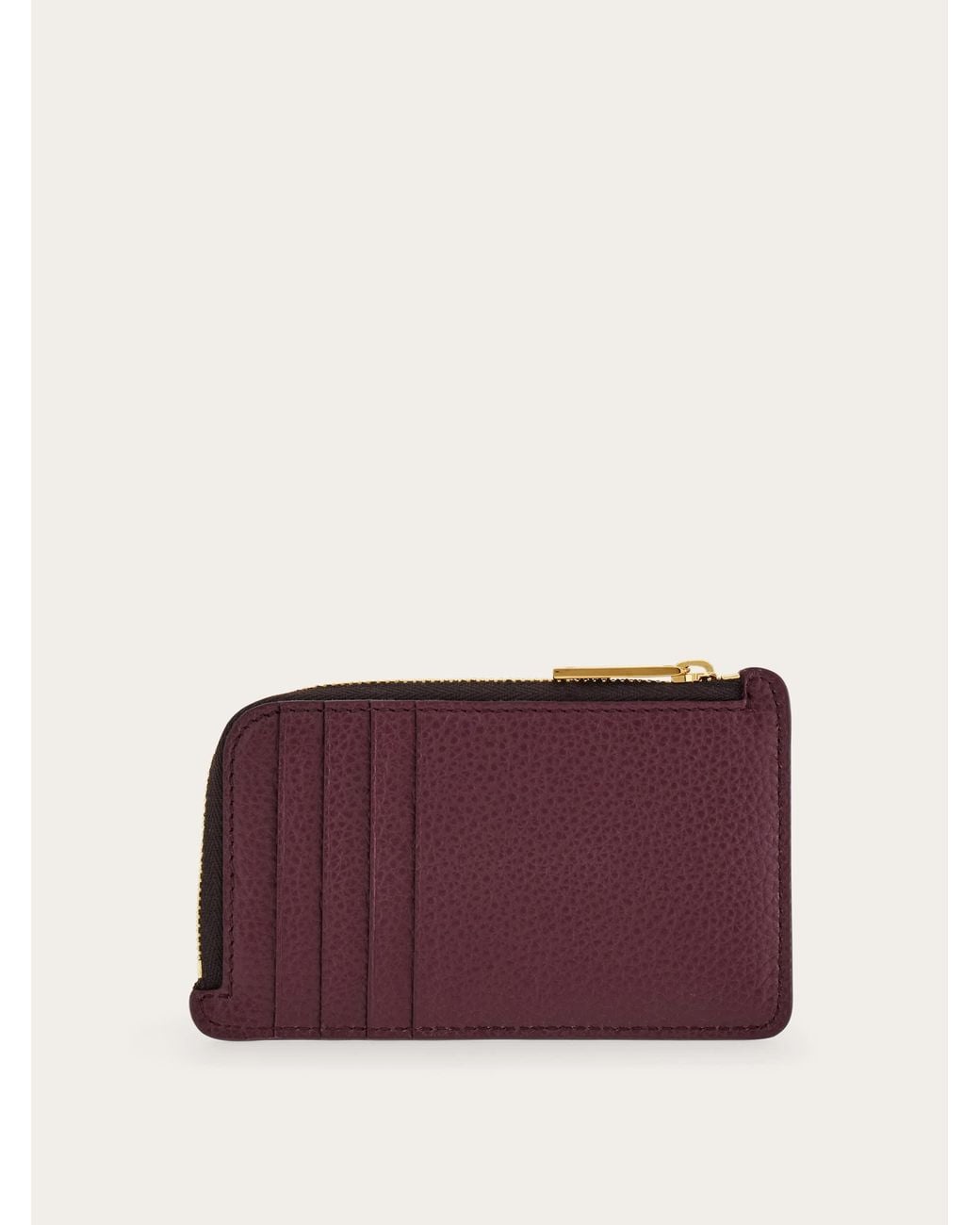 Ferragamo Purple Double Gancini Credit Card Holder