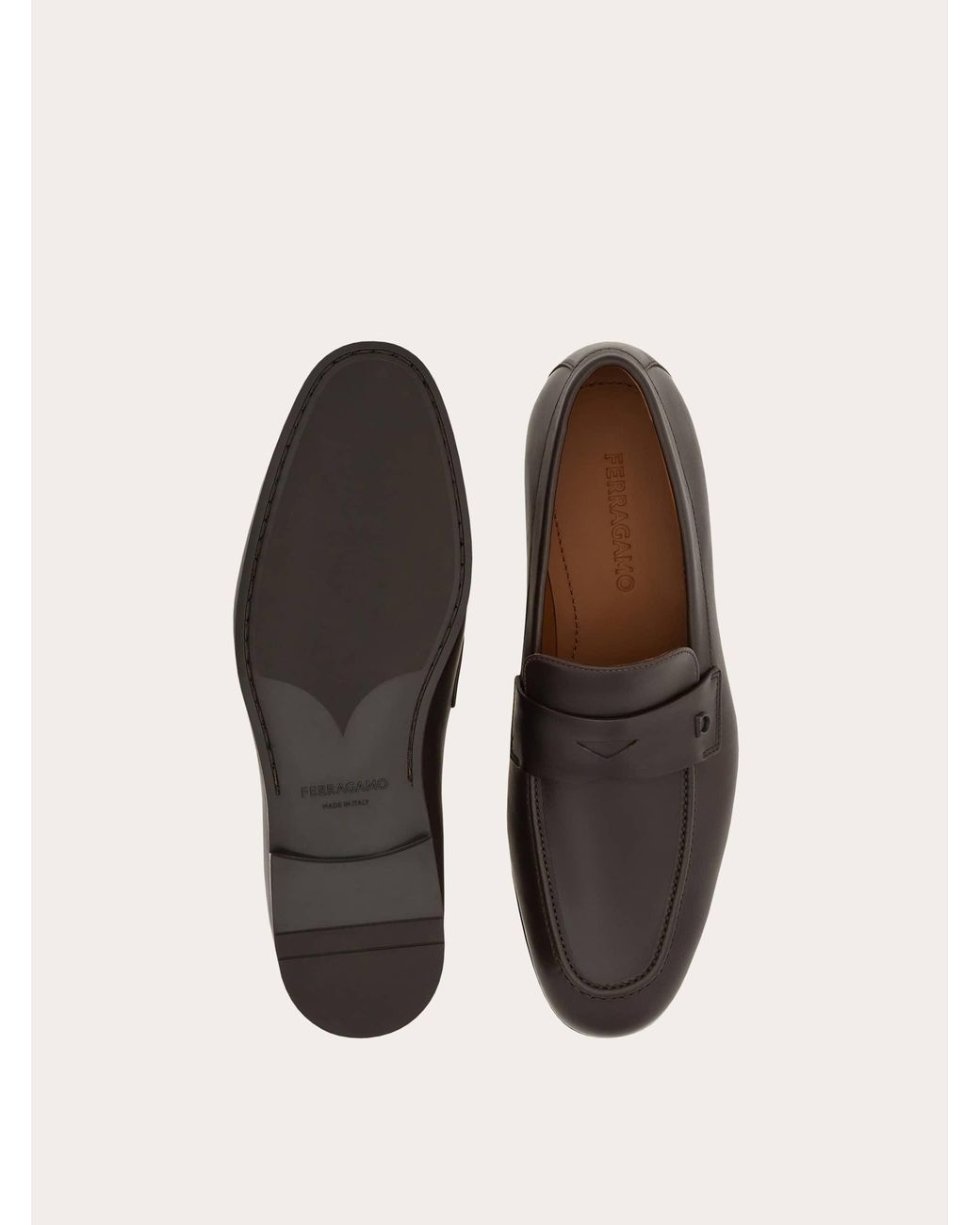 Ferragamo White Penny Loafer for men