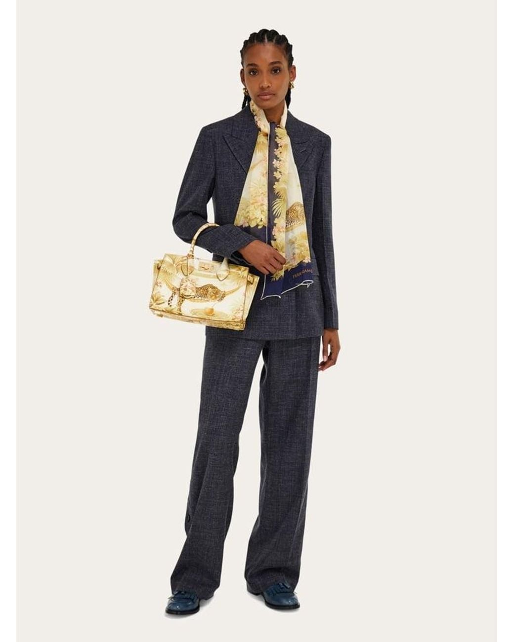 Ferragamo Metallic New Studio Soft Bag (M)