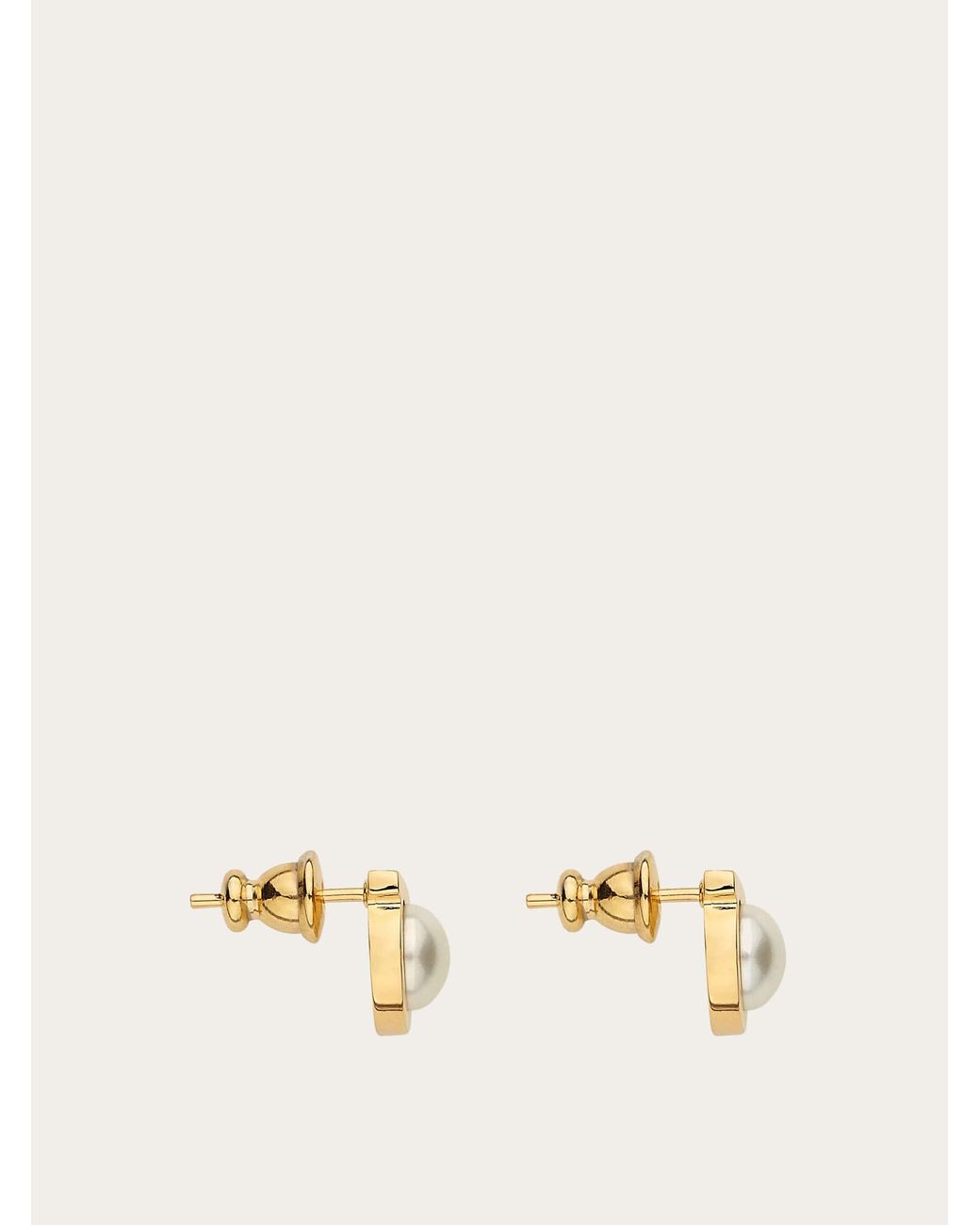 Ferragamo Metallic Brass Earrings