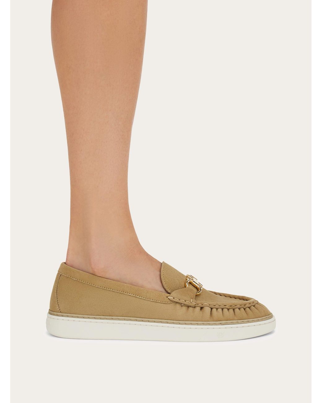 Ferragamo Natural Gancini Ornament Loafer .5