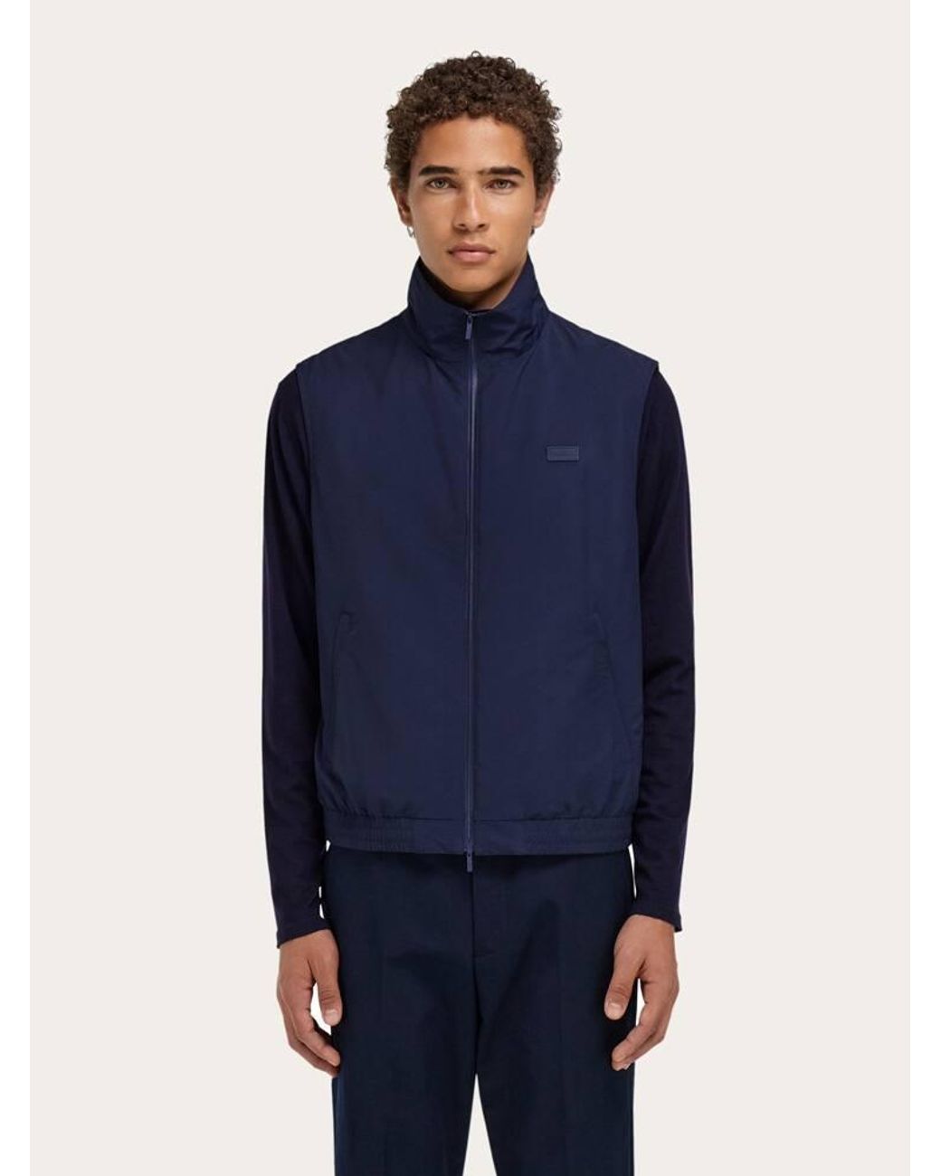 Ferragamo Blue Sporty Gilet for men