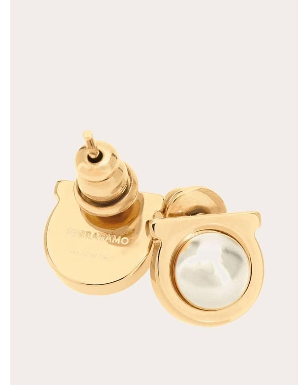 Ferragamo Metallic Brass Earrings