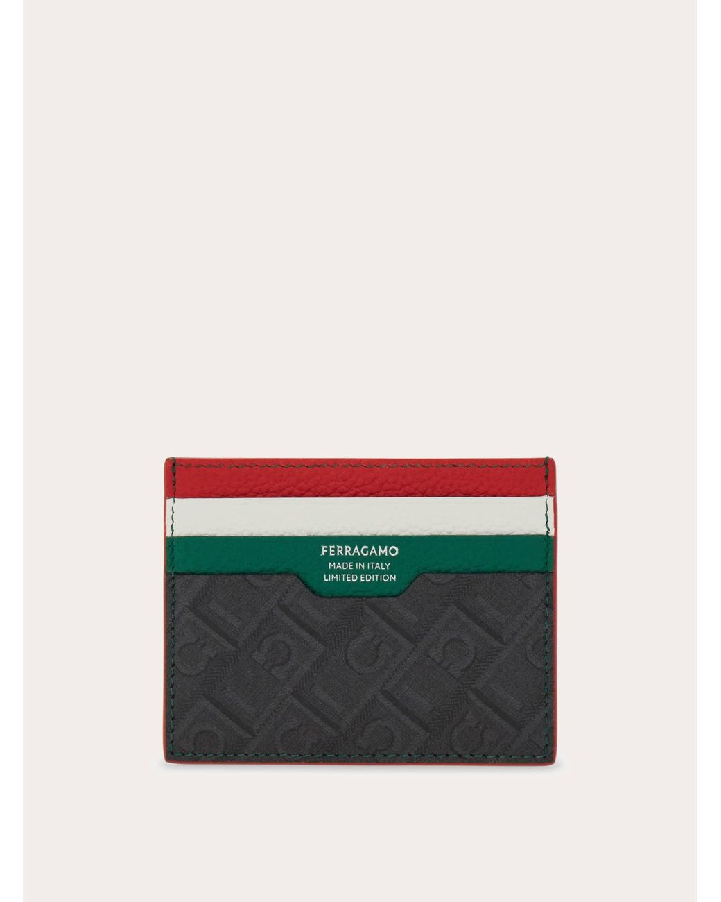 Ferragamo Multicolor Monogram Credit Card Holder for men