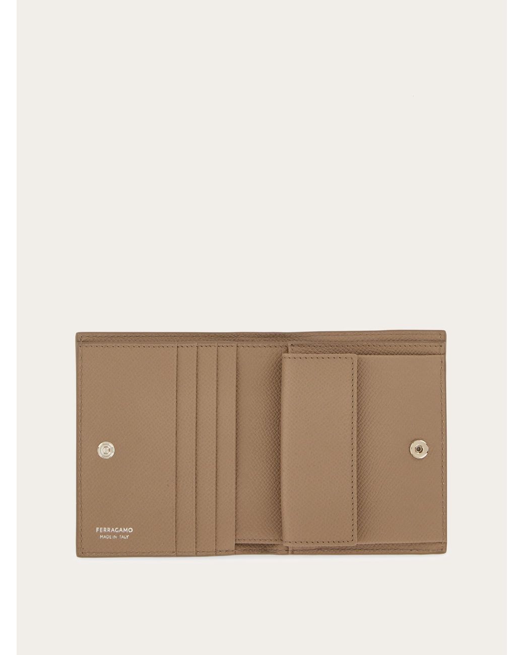 Ferragamo Natural Gancini Compact Wallet
