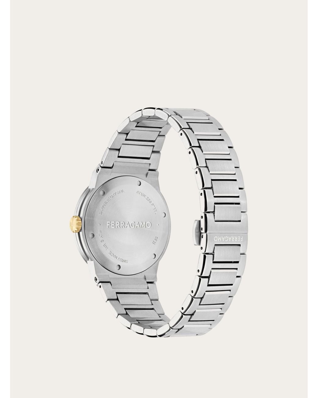 Ferragamo White F-80 Classic Gmt Watch for men