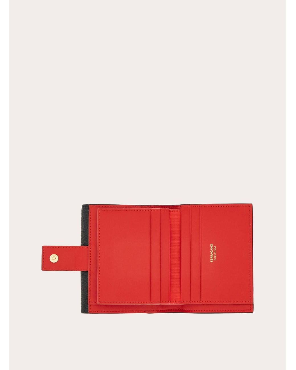 Ferragamo Black Gancini Compact Wallet