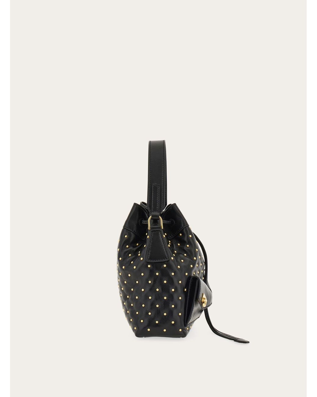Ferragamo Black Multipocket Bucket Bag
