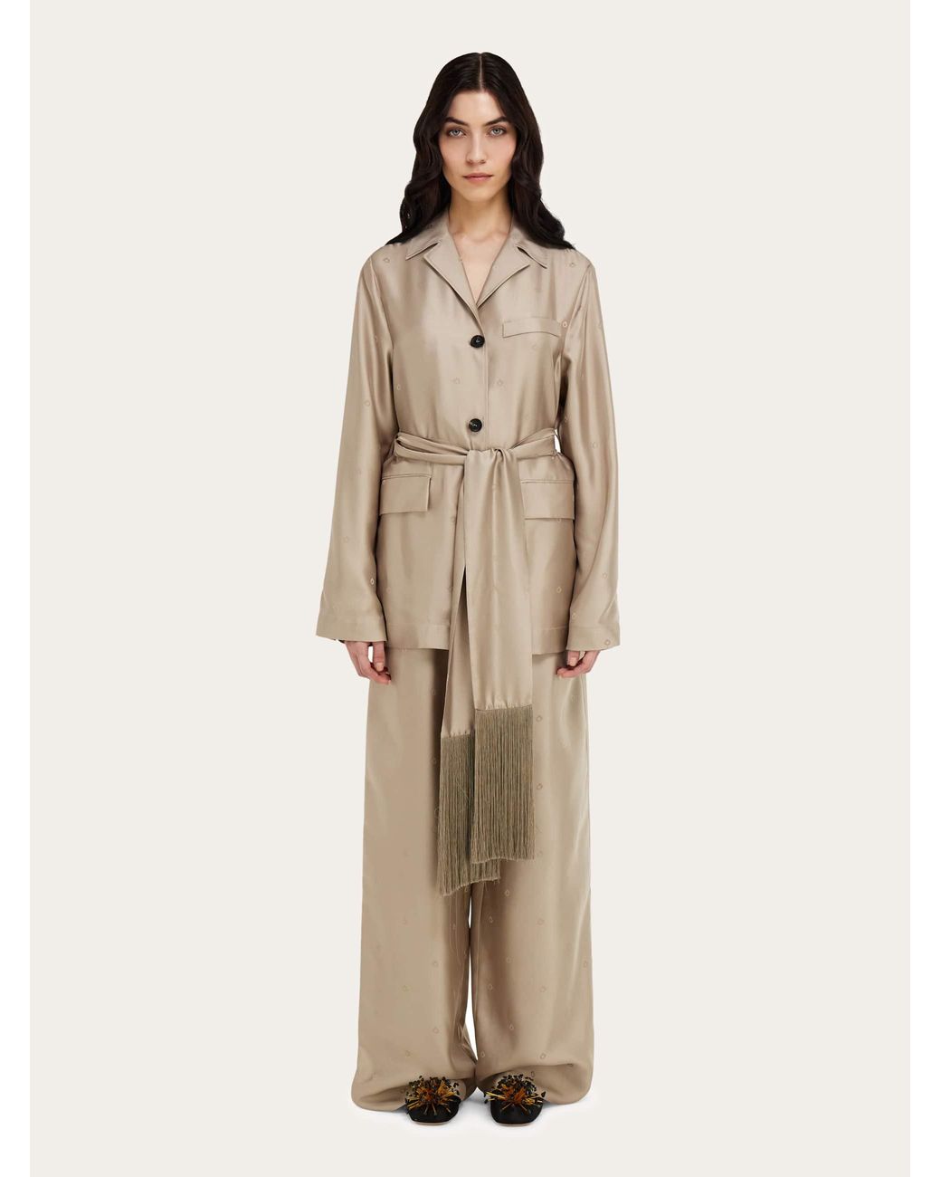 Ferragamo Natural Silk Over Shirt