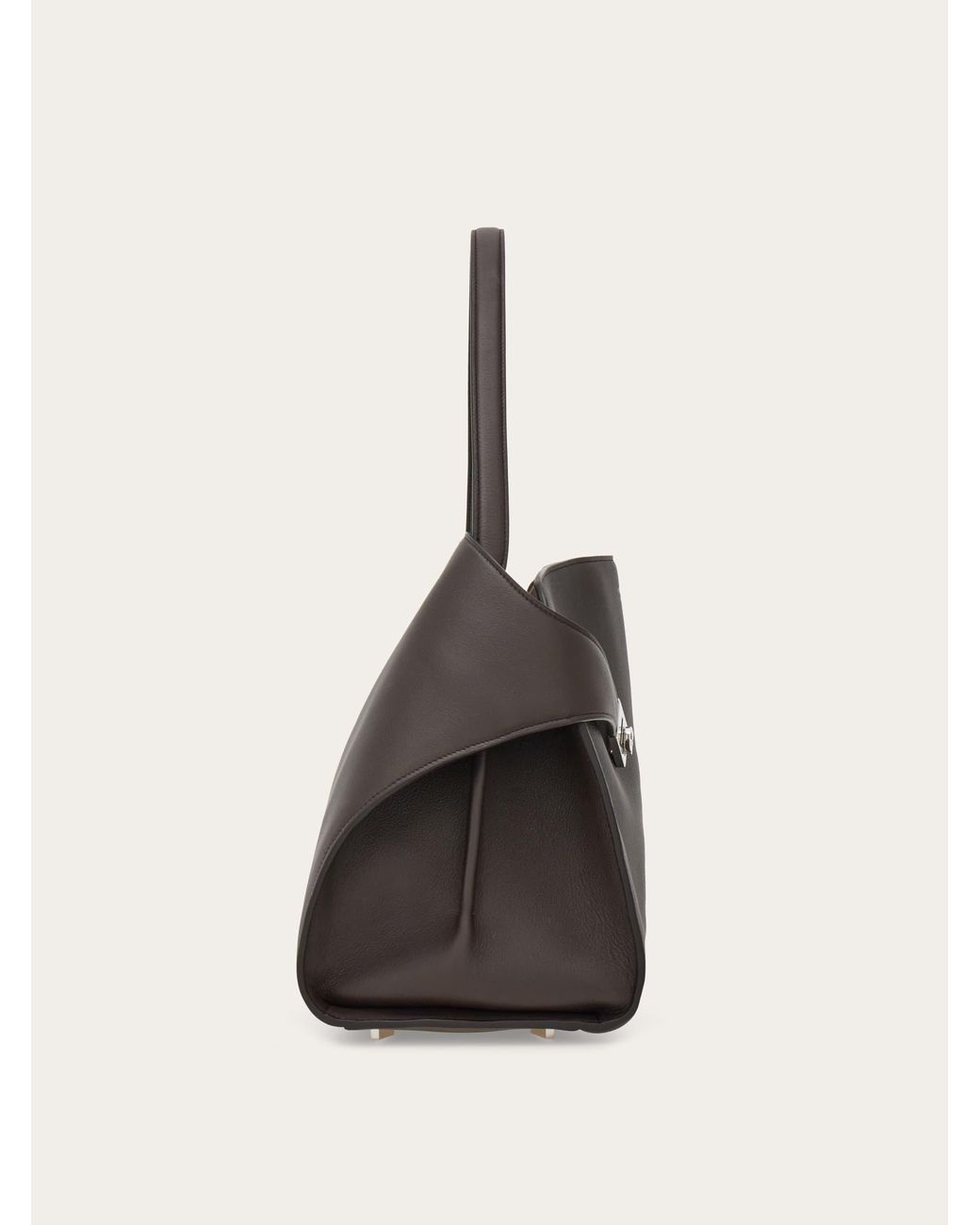 Ferragamo Black Hug Soft Bicolor Shoulder Bag (L)