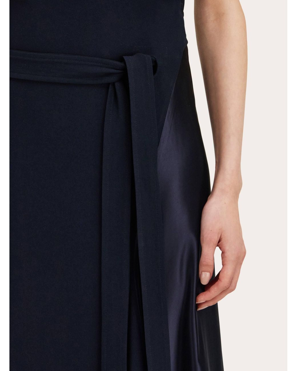 Ferragamo Blue Asymmetric Dress